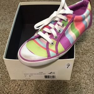 Coach Shoes - Coach lace up striped tennis shoes size 7 Coach Shoes - Coach lace up striped tennis shoes size 7